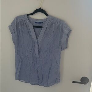 Apt. 9 Navy Striped Blouse